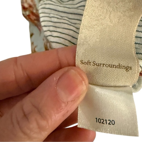 SOFT SURROUNDINGS women’s cotton modal blend light blue pajamas botanical print - Picture 8 of 15